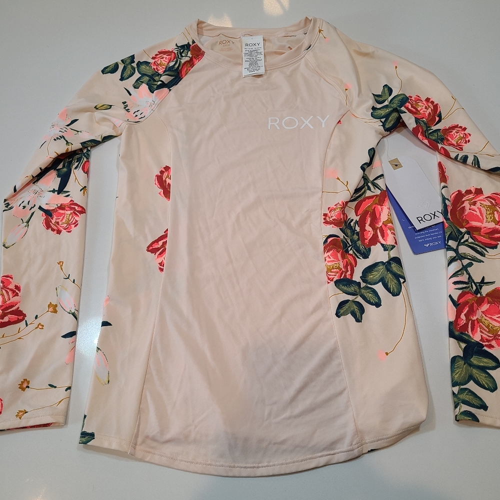 Roxy Women's Floral Long Sleeve Swim Top UFP 50+ in Size Small